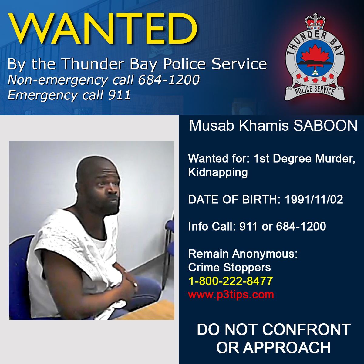 Second Suspect Arrested, CanadaWide Warrant Issued for Third in
