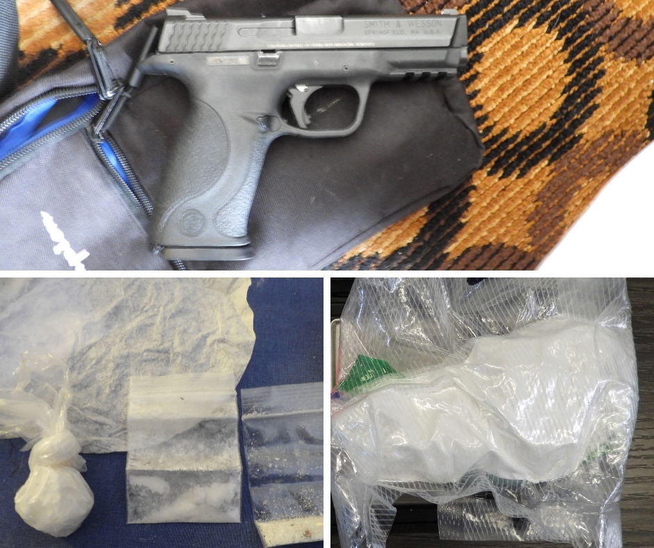 Police seize loaded handgun, cocaine and fentanyl