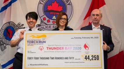 Law Enforcement Torch Run Donates $44,250 to Special Olympics Canada Winter Games